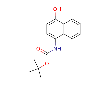 Molecular Structure of 285984-22-7 ((4-HYDROXY-NAPHTHALEN-1-YL)-CARBAMIC ACID TERT-BUTYL ESTER)