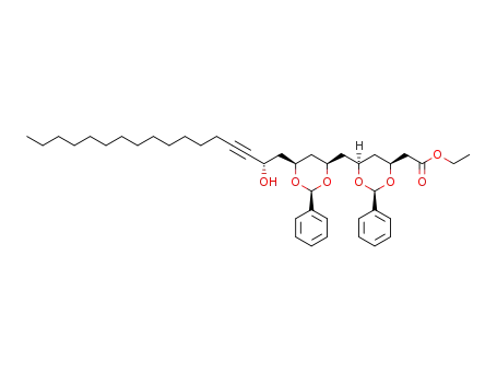 ethyl 2-((2S,4S,6S)-6-(((2S,4S,6S)-6-((S)-2-hydroxyheptadec-3-yn-1-yl)-2-phenyl-1,3-dioxan-4-yl)methyl)-2-phenyl-1,3-dioxan-4-yl)acetate