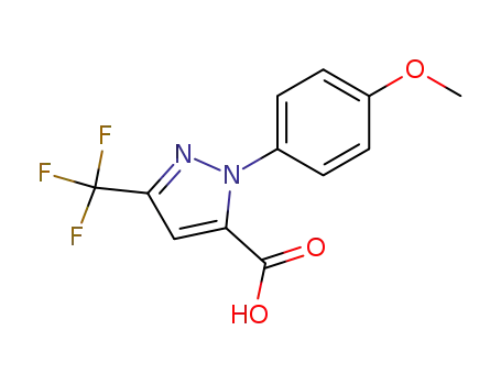 Molecular Structure of 218631-48-2 (1-(4-METHOXYPHENYL)-3-(TRIFLUOROMETHYL)-1H-PYRAZOLE-5-CARBOXYLIC ACID)