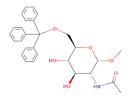 methyl 6-O-triphenylmethyl-2-acetamido-2-deoxy-α-D-glucopyranoside
