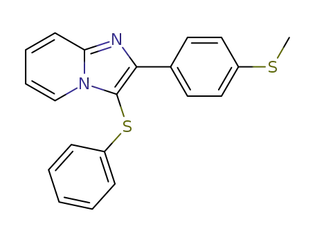 Molecular Structure of 1609583-35-8 (2-(4-(methylthio)phenyl)-3-(phenylthio)imidazo[1,2-a]pyridine)