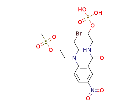 2-((2-bromoethyl)(4-nitro-2-((2-(phosphonooxy)ethyl)carbamoyl)phenyl)amino)ethyl methanesulfonate