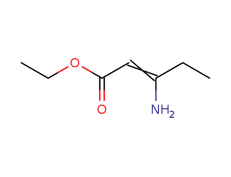 Molecular Structure of 3222-61-5 (2-Pentenoic acid, 3-aMino-, ethyl ester)