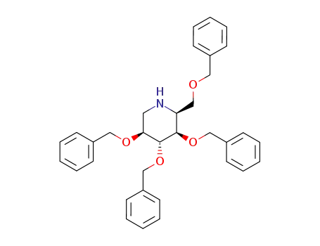 Piperidine, 3,4,5-tris(phenylmethoxy)-2-[(phenylmethoxy)methyl]-,
(2S,3R,4R,5S)-