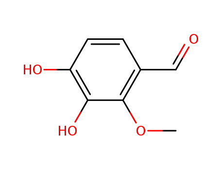 Molecular Structure of 24006-29-9 (Benzaldehyde, 3,4-dihydroxy-2-methoxy-)