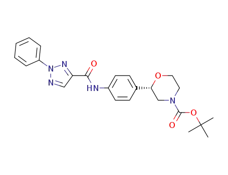 (S)-tert-butyl 2-(4-(2-phenyl-2H-1,2,3-triazole-4-carboxamido)phenyl)morpholine-4-carboxylate