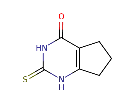 Molecular Structure of 35563-27-0 (2-Mercapto-6,7-dihydro-3H-cyclopentapyriMidin-4(5H)-one)