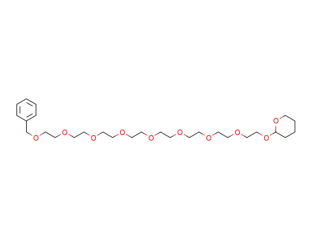 Molecular Structure of 1611489-00-9 (monotetrahydropyranyl octa(ethylene glycol) monobenzyl ether)