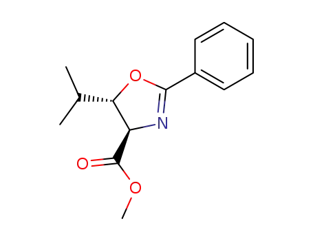 4-Oxazolecarboxylic acid, 4,5-dihydro-5-(1-methylethyl)-2-phenyl-,
methyl ester, (4R,5S)-