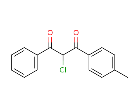 Molecular Structure of 88039-26-3 (1,3-Propanedione, 2-chloro-1-(4-methylphenyl)-3-phenyl-)