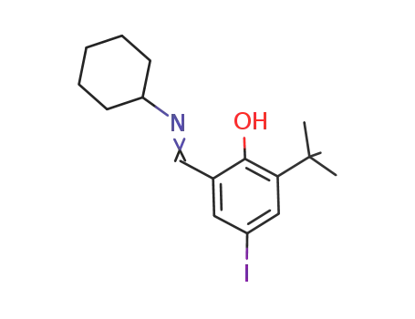 4-iodo-2-cyclohexyliminomethyl-6-tert-butylphenol