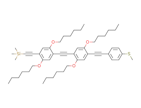 ({4-[(2,5-bis(hexyloxy)-4-{[4-(methylthio)phenyl]ethynyl}phenyl)ethynyl]-2,5-bis(hexyloxy)phenyl}ethynyl)trimethylsilane