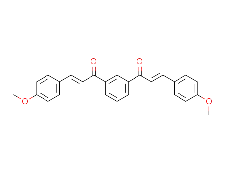 Molecular Structure of 132843-69-7 (2-Propen-1-one, 1,1'-(1,3-phenylene)bis[3-(4-methoxyphenyl)-, (E,E)-)