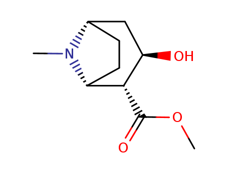 8-Azabicyclo[3.2.1]octane-2-carboxylicacid, 3-hydroxy-8-methyl-, methyl ester, (1R,2R,3R,5S)- cas  74562-04-2
