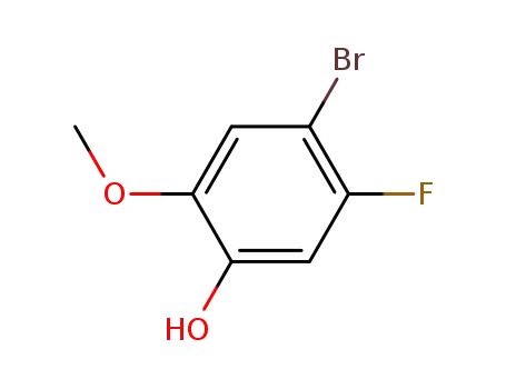 Molecular Structure of 886510-25-4 (4-Bromo-5-fluoro-2-methoxyphenol)