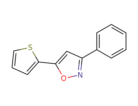Molecular Structure of 62218-62-6 (Isoxazole, 3-phenyl-5-(2-thienyl)-)