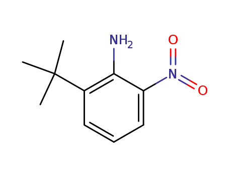 Molecular Structure of 41085-44-3 (Benzenamine, 2-(1,1-dimethylethyl)-6-nitro-)