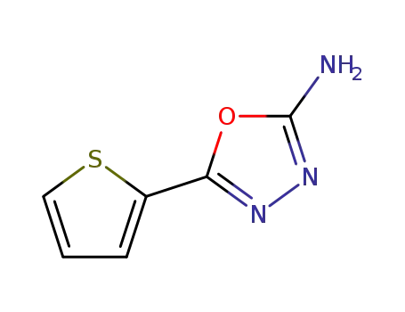 Molecular Structure of 27049-71-4 (5-THIEN-2-YL-1,3,4-OXADIAZOL-2-AMINE)