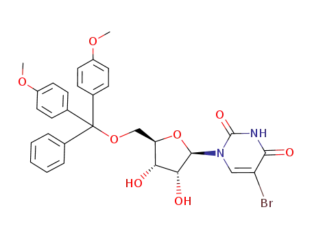 1-{(2R,3R,4S,5R)-5-[Bis-(4-methoxy-phenyl)-phenyl-methoxymethyl]-3,4-dihydroxy-tetrahydro-furan-2-yl}-5-bromo-1H-pyrimidine-2,4-dione