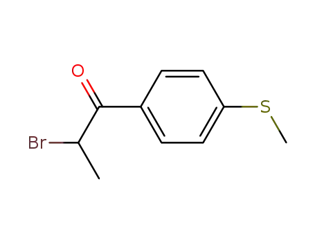 Molecular Structure of 52130-00-4 (1-Propanone, 2-bromo-1-[4-(methylthio)phenyl]-)