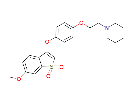 1-{2-[4-(6-methoxy-1,1-dioxo-1H-1λ6-benzo[b]thiophen-3-yloxy)-phenoxy]-ethyl}-piperidine