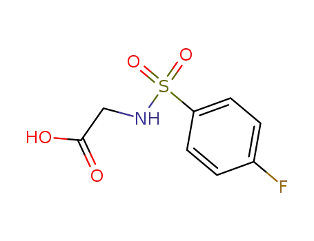 Molecular Structure of 13029-71-5 (2-([(4-FLUOROPHENYL)SULFONYL]AMINO)ACETIC ACID)