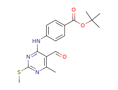 tert-butyl 4-{[5-formyl-6-methyl-2-(methylsulfanyl)-4-pyrimidinyl]amino}benzoate
