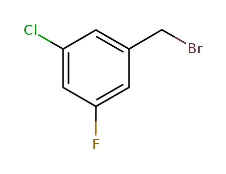 Molecular Structure of 493024-39-8 (3-Chloro-5-fluorobenzyl Bromide)