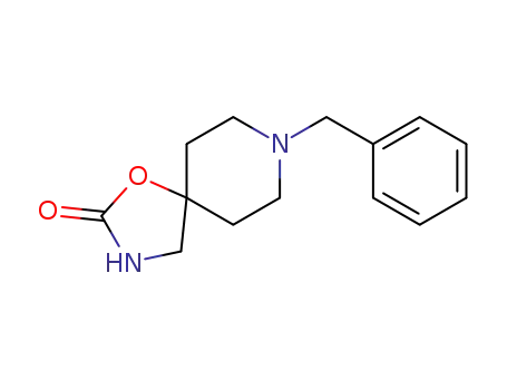 Molecular Structure of 5053-14-5 (8-Benzyl-1-oxa-3,8-diazaspiro[4.5]decan-2-one)