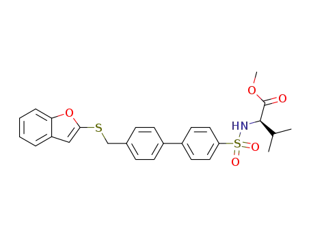 D-2-[4'-(benzofuran-2-ylsulfanylmethyl)-biphenyl-4-sulfonylamino]-3-methyl-butyric acid methyl ester