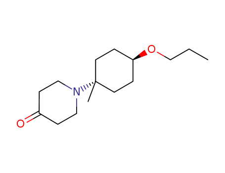 Molecular Structure of 950772-26-6 (1-[trans-1-methyl-4-(propyloxy)cyclohexyl]-4-piperidinone)