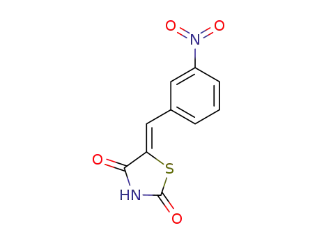 Molecular Structure of 1055980-73-8 ((5Z)-5-(3-nitrobenzylidene)-1,3-thiazolidine-2,4-dione)