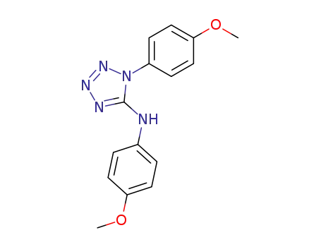 Molecular Structure of 73565-26-1 (N,1-bis(4-methoxyphenyl)-1H-tetrazol-5-amine)
