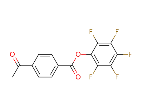 Molecular Structure of 144464-68-6 (Benzoic acid, 4-acetyl-, pentafluorophenyl ester)