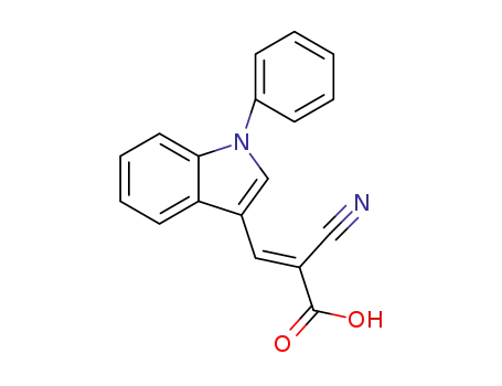 Molecular Structure of 56396-35-1 (2-cyano-3-(1-phenylindol-3-yl)acrylate)