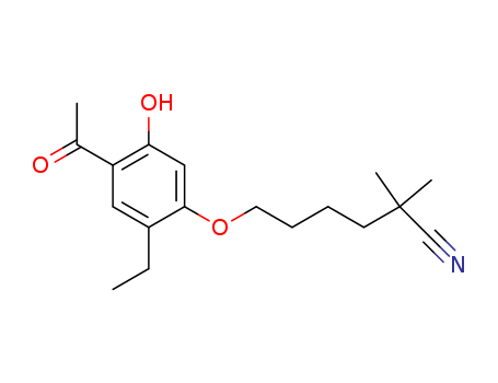 Hexanenitrile, 6-(4-acetyl-2-ethyl-5-hydroxyphenoxy)-2,2-dimethyl-