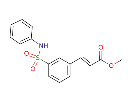 Molecular Structure of 866323-86-6 (2-Propenoic acid, 3-[3-[(phenylaMino)sulfonyl]phenyl]-, Methyl ester, (2E)-)