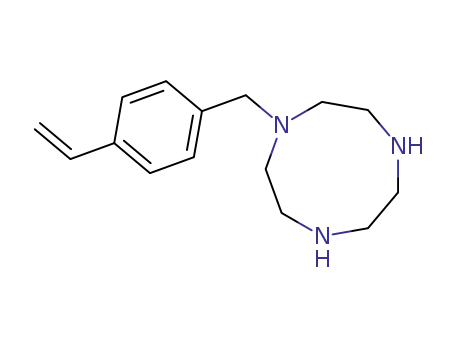 Molecular Structure of 182306-47-4 (1H-1,4,7-Triazonine, 1-[(4-ethenylphenyl)methyl]octahydro-)