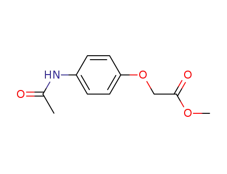 Molecular Structure of 220299-99-0 (Acetic acid, [4-(acetylamino)phenoxy]-, methyl ester)