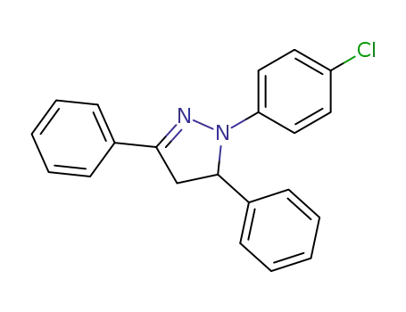 Molecular Structure of 2515-58-4 (1H-Pyrazole, 1-(4-chlorophenyl)-4,5-dihydro-3,5-diphenyl-)