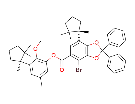 (1''S,1'''S)-[2'-methoxy-5'-methyl-3'-(1''',2''',2'''-trimethylcyclopentyl)-phenyl] 2-bromo-5-(1'',2'',2''-trimethylcyclopentyl)-3,4-(diphenylmethylidenedioxy)benzoate