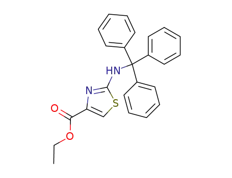 Molecular Structure of 126533-37-7 (4-Thiazolecarboxylic acid, 2-[(triphenylmethyl)amino]-, ethyl ester)