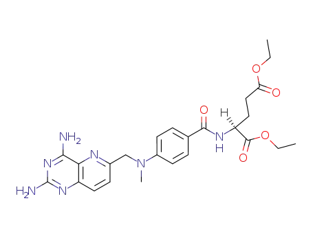 Molecular Structure of 76807-60-8 (diethyl N-[4-[(2,4-diaminopyrido[3,2-d]pyrimidin-6-ylmethyl)methylamino]benzoyl]-L-glutamate)