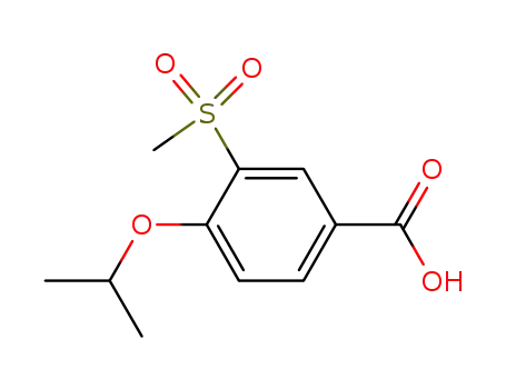 Molecular Structure of 1163142-17-3 (4-isopropoxy-3-(methylsulfonyl)benzoic acid)