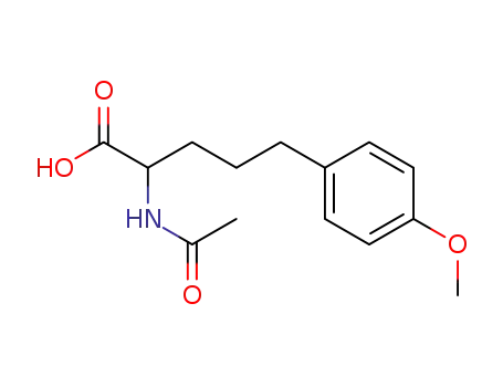 Molecular Structure of 62732-54-1 (Benzenepentanoic acid, a-(acetylamino)-4-methoxy-)