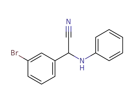 Molecular Structure of 573945-68-3 (Benzeneacetonitrile, 3-bromo-a-(phenylamino)-)