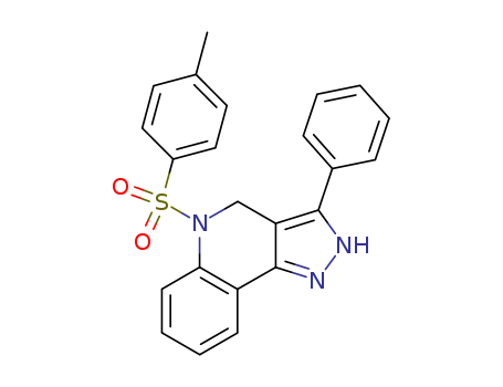 2H-PYRAZOLO[4,3-C]QUINOLINE,4,5-DIHYDRO-5-((4-METHYLPHENYL)SULFONYL)-3-PHENYL-