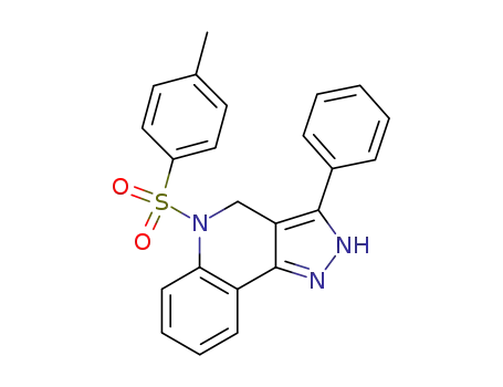Molecular Structure of 103688-17-1 (2H-Pyrazolo[4,3-c]quinoline,4,5-dihydro-5-[(4-methylphenyl)sulfonyl]-3-phenyl-)