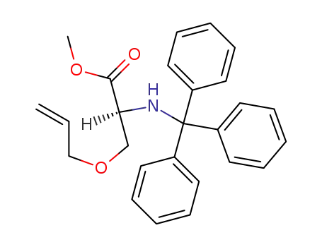 Molecular Structure of 647028-80-6 (L-Serine, O-2-propenyl-N-(triphenylmethyl)-, methyl ester)