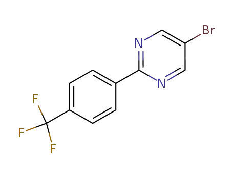 Molecular Structure of 183437-80-1 (Pyrimidine, 5-bromo-2-[4-(trifluoromethyl)phenyl]-)